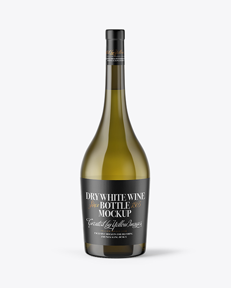1.5L Antique Green Bottle with White Wine Mockup