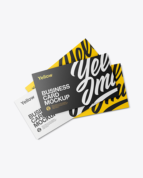 Four Business Cards Mockup