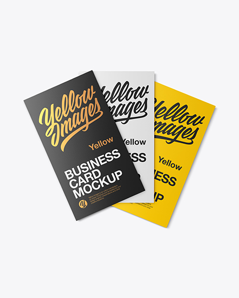 Three Business Cards Mockup