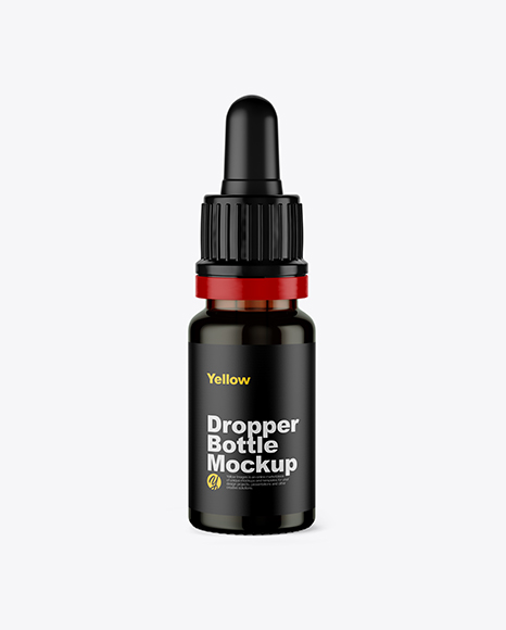 Amber Dropper Bottle Mockup
