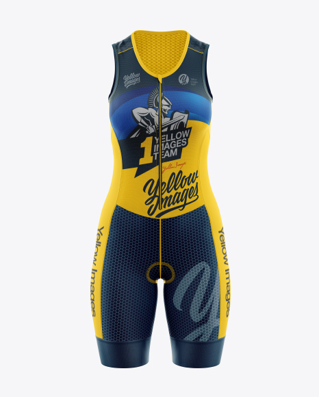 Women’s Cycling Skinsuit Mockup (Front View)