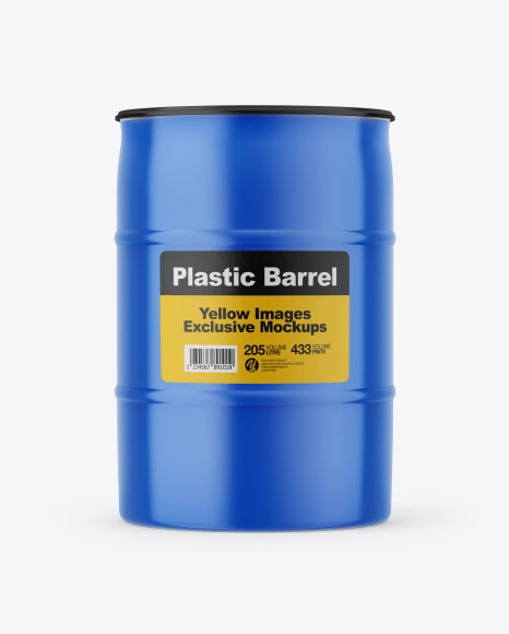 Plastic Barrel Mockup