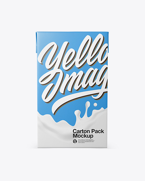 Carton Package Mockup - Front view