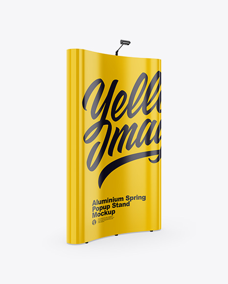 Glossy Spring Pop-Up Stand Mockup