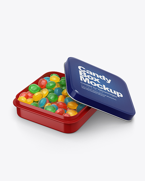 Glossy Candy Box Mockup