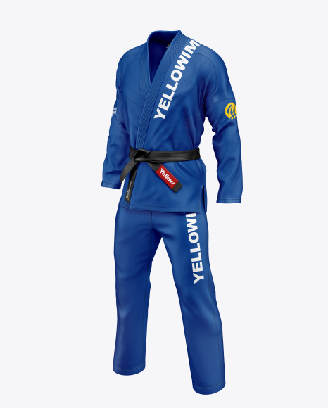 Jiu Jitsu Kimono Mockup (Half Side View)
