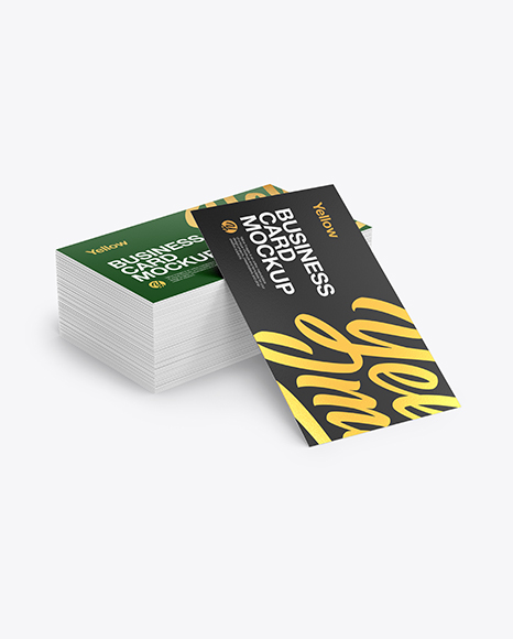 Stack of Business Cards Mockup