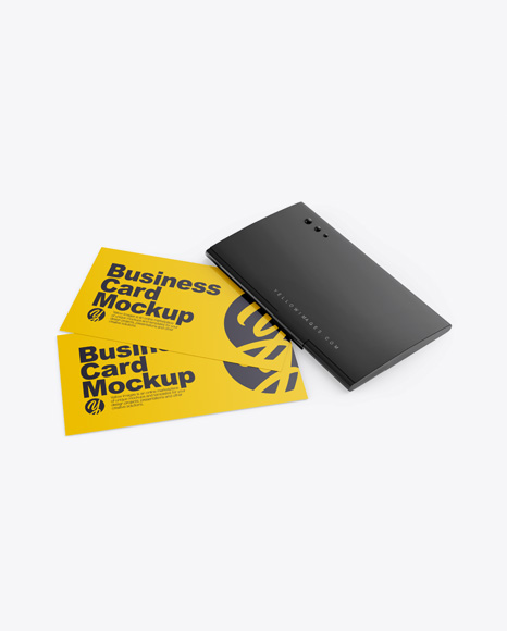 Glossy Cardholder w/ Two Business Cards