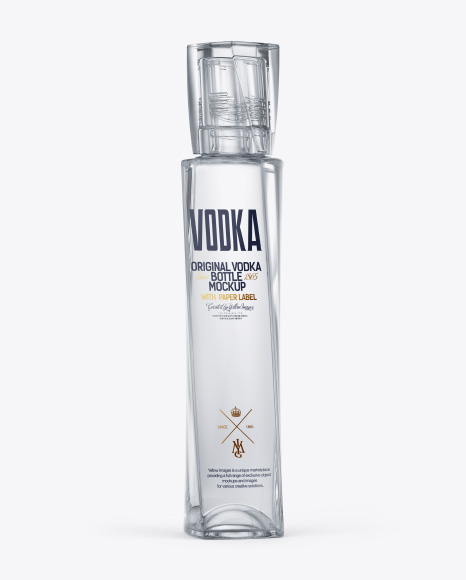 Glass Vodka Bottle Mockup