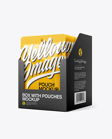 Box w/ Pouches Mockup