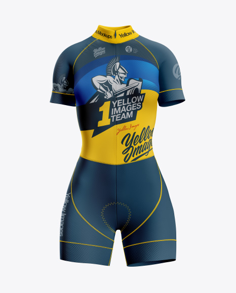 Women's Cycling Skinsuit Mockup - Front View