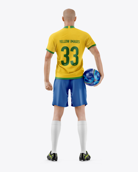 Soccer Player with Ball Mockup