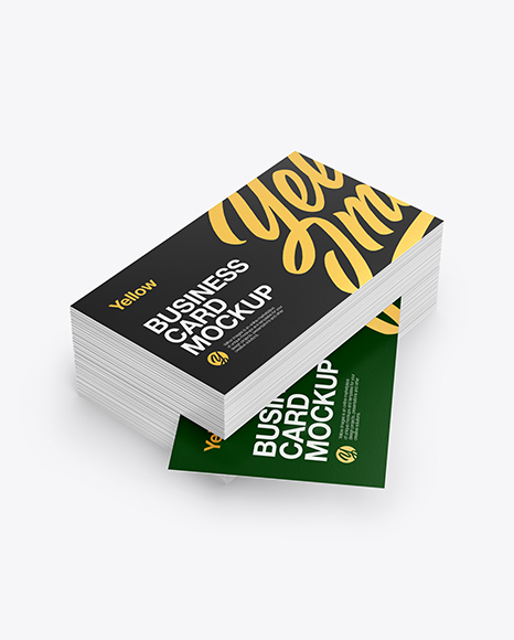Stack of Business Cards Mockup