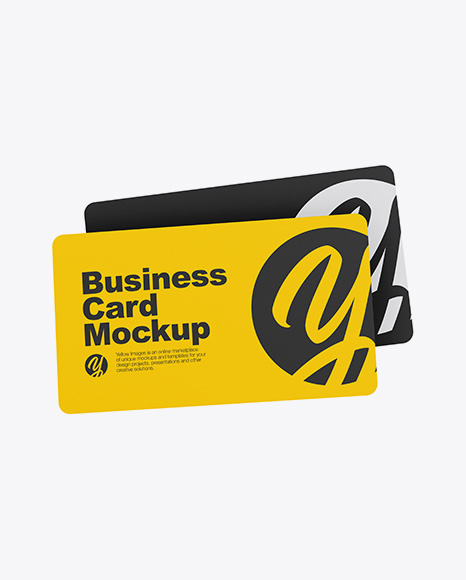 Matte Business Cards Mockup