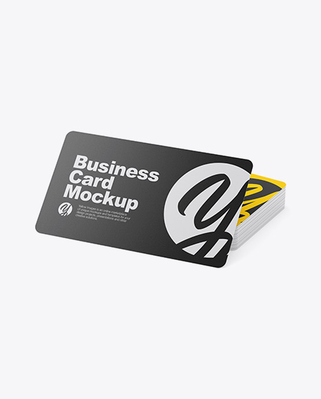 Glossy Business Cards Mockup