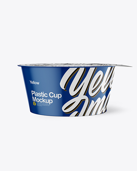 Glossy Plastic Cup Mockup