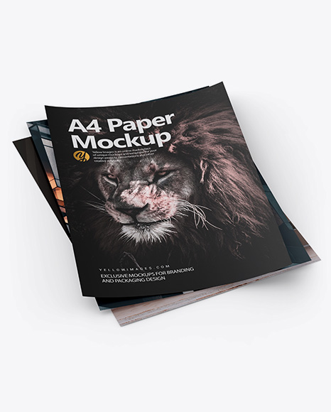 A4 Papers Mockup
