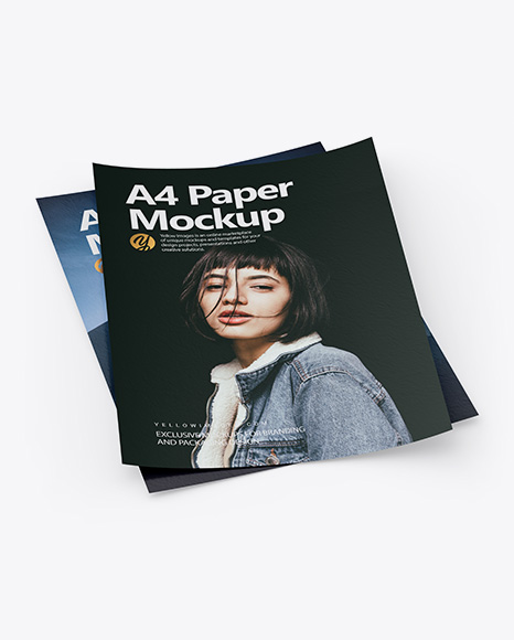 Textured A4 Papers Mockup