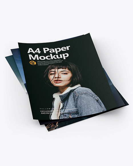 Textured A4 Papers Mockup