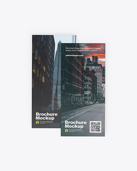 Two Textured Brochures Mockup