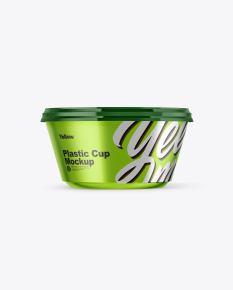 Metallic Yoghurt Cup Mockup