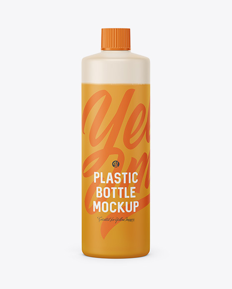 500ml Frosted Plastic Bottle Mockup