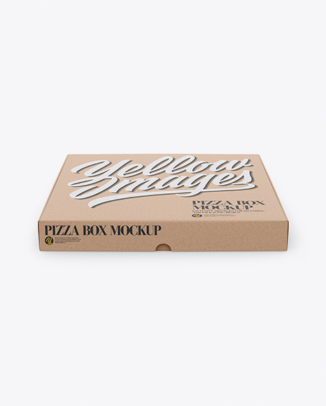 Pizza Box Mockup - Front Vew