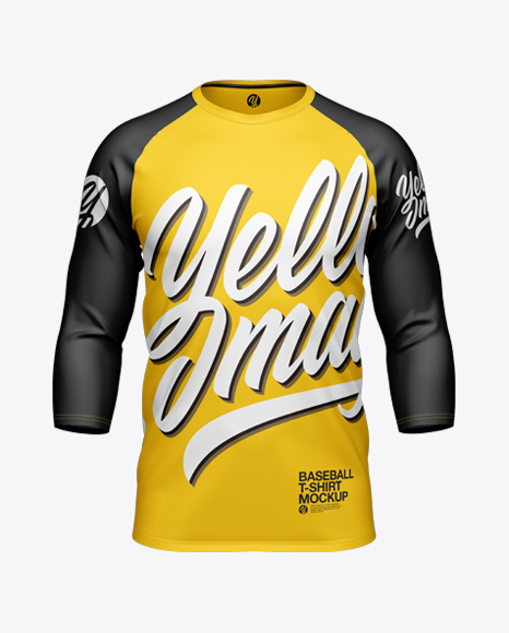 Men's Baseball T-shirt 3/4 Sleeve Mockup