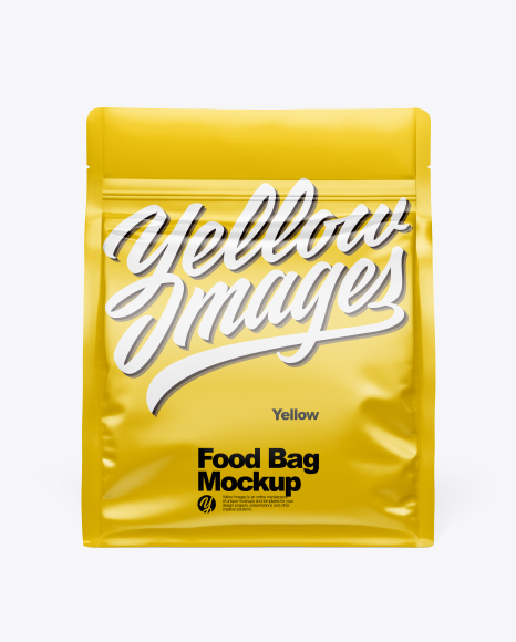 Glossy Food Bag Mockup