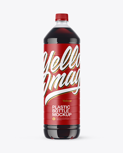 Clear Plastic Bottle with Cola Mockup