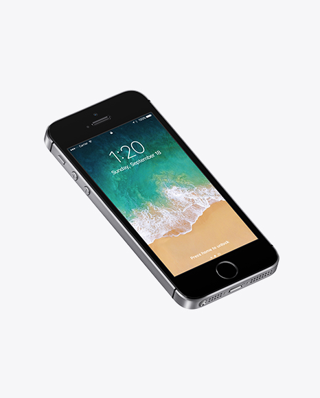 Isometric Apple iPhone SE Mockup