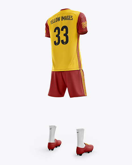 Men’s Full Soccer Kit mockup (Hero Back Shot)