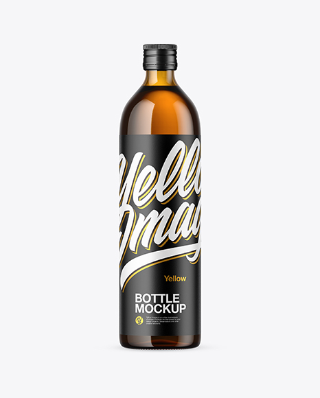 Amber Bottle Mockup