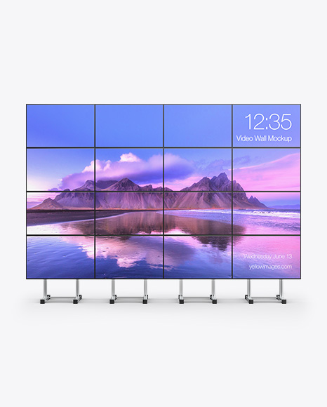 LED Video Wall Mockup - Front View