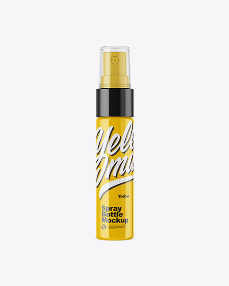 Glossy Spray Bottle Mockup