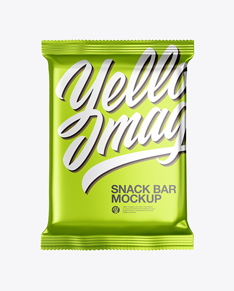 Metallic Snack Bar Mockup