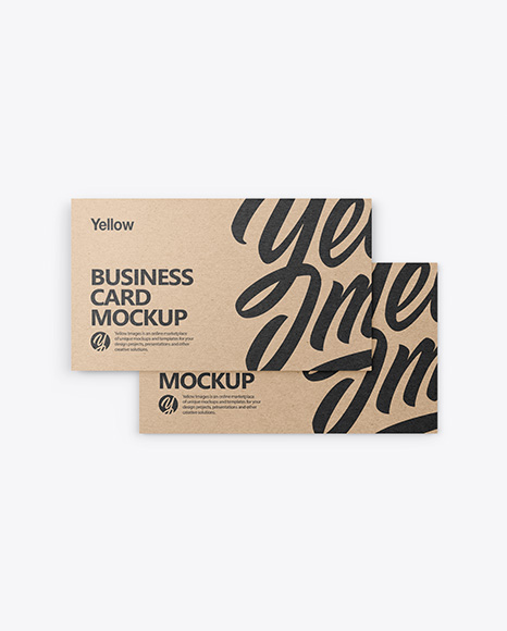 Kraft Business Cards Mockup