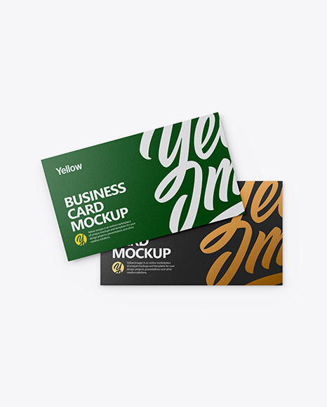 Textured Business Cards Mockup