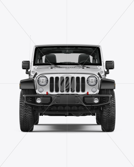 Off-Road SUV Open Roof Mockup - Front View