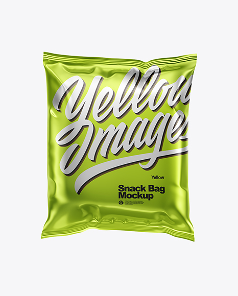 Metallic Snack Bag Mockup