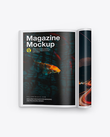 Glossy A4 Magazine Mockup