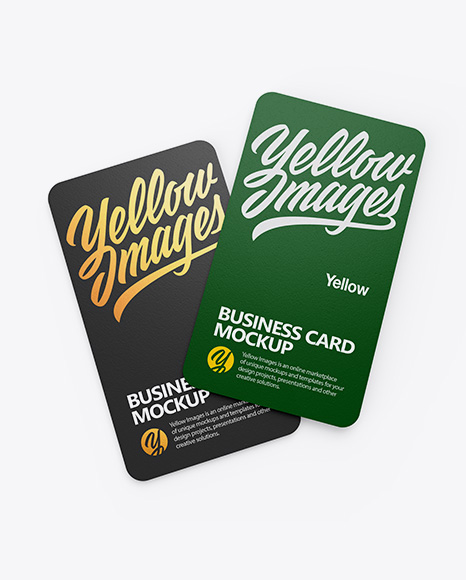 Textured Business Cards Mockup