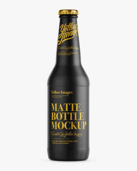 330ml Matte Beer Bottle Mockup