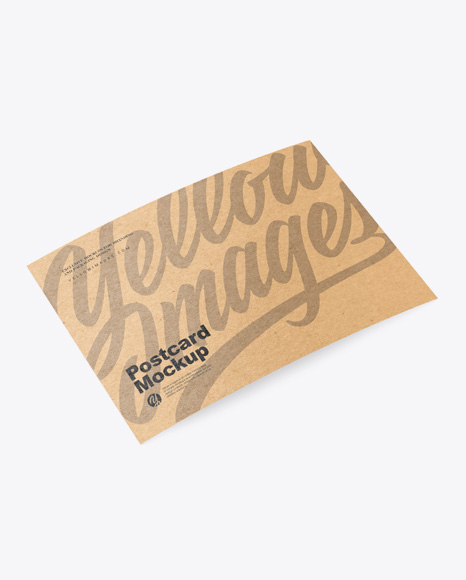 Kraft Paper Postcard Mockup