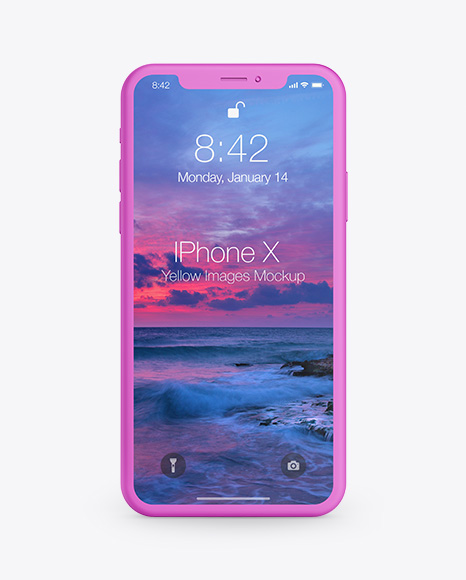 Clay Apple iPhone X Mockup - Front View