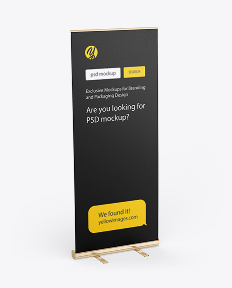 Glossy Roll-up Banner Mockup