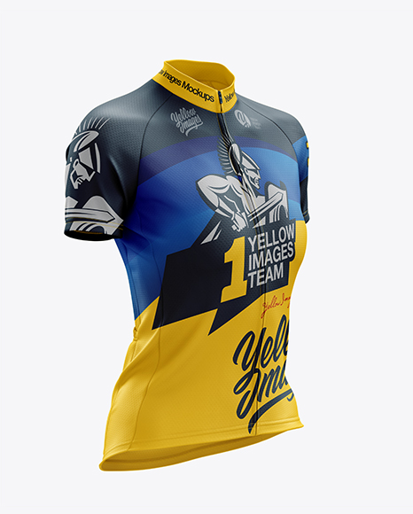 Women’s Classic Cycling Jersey mockup (Right Half Side View)