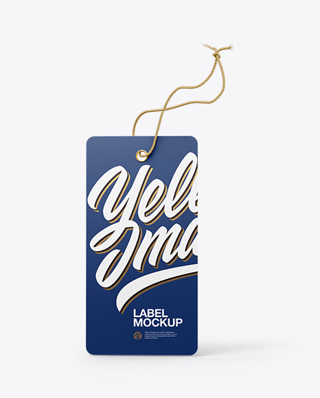 Paper Label With Rope Mockup