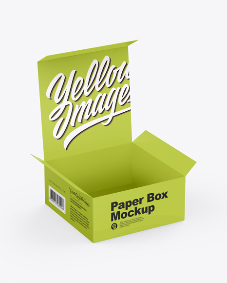 Opened Paper Box Mockup