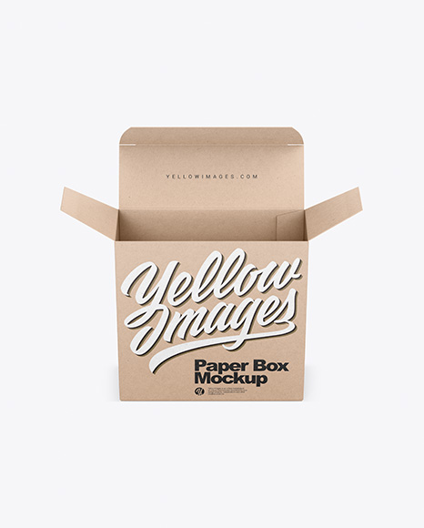 Opened Kraft Box Mockup